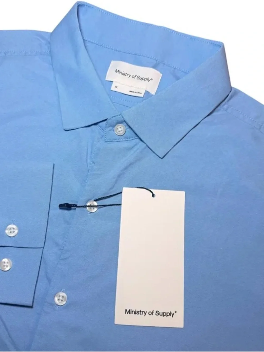 Ministry of Supply S Engineered Dress Shirt Moisture Wick Wrinkle Resistant Eco